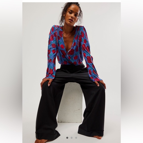 Free people everything’s rosy bodysuit - Picture 2 of 8